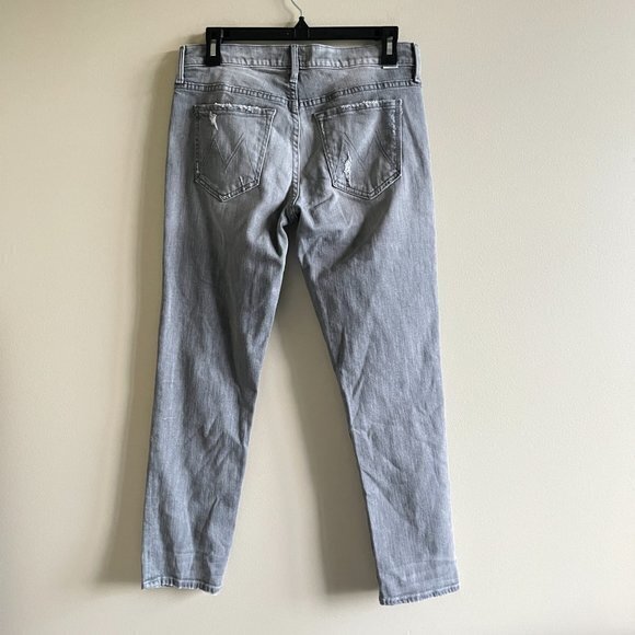 Mother Skinny Jeans The Dropout in Holy Smokes Womens Size 27 Gray Crop … - Picture 7 of 11